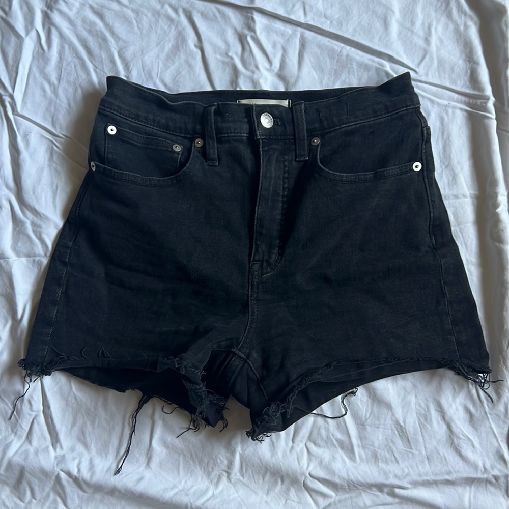 Madewell High-Rise Denim Shorts Black Size 25